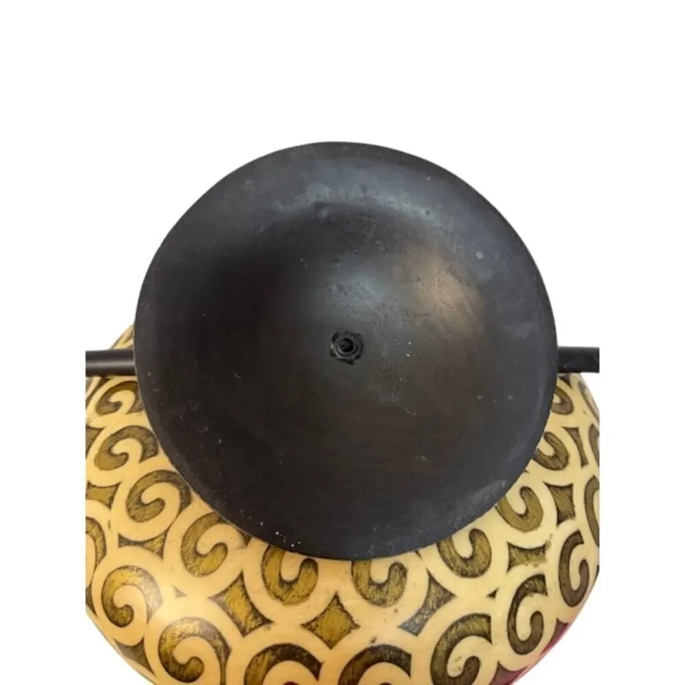 Painted Tobacco Box Ginger Jar Swirls Large 13